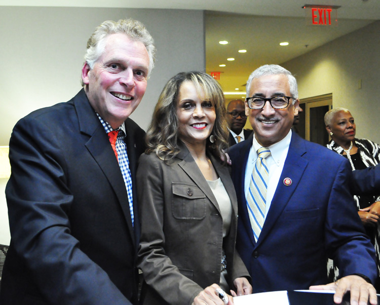 Terry McAuliffe, Pat King, and Bobby Scott